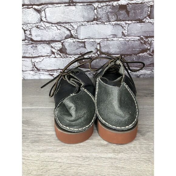 Sperry Top Sider Gray Black Leather Oxfords Lace Up Shoes Men Sz 11.5M US/45EU main image 4